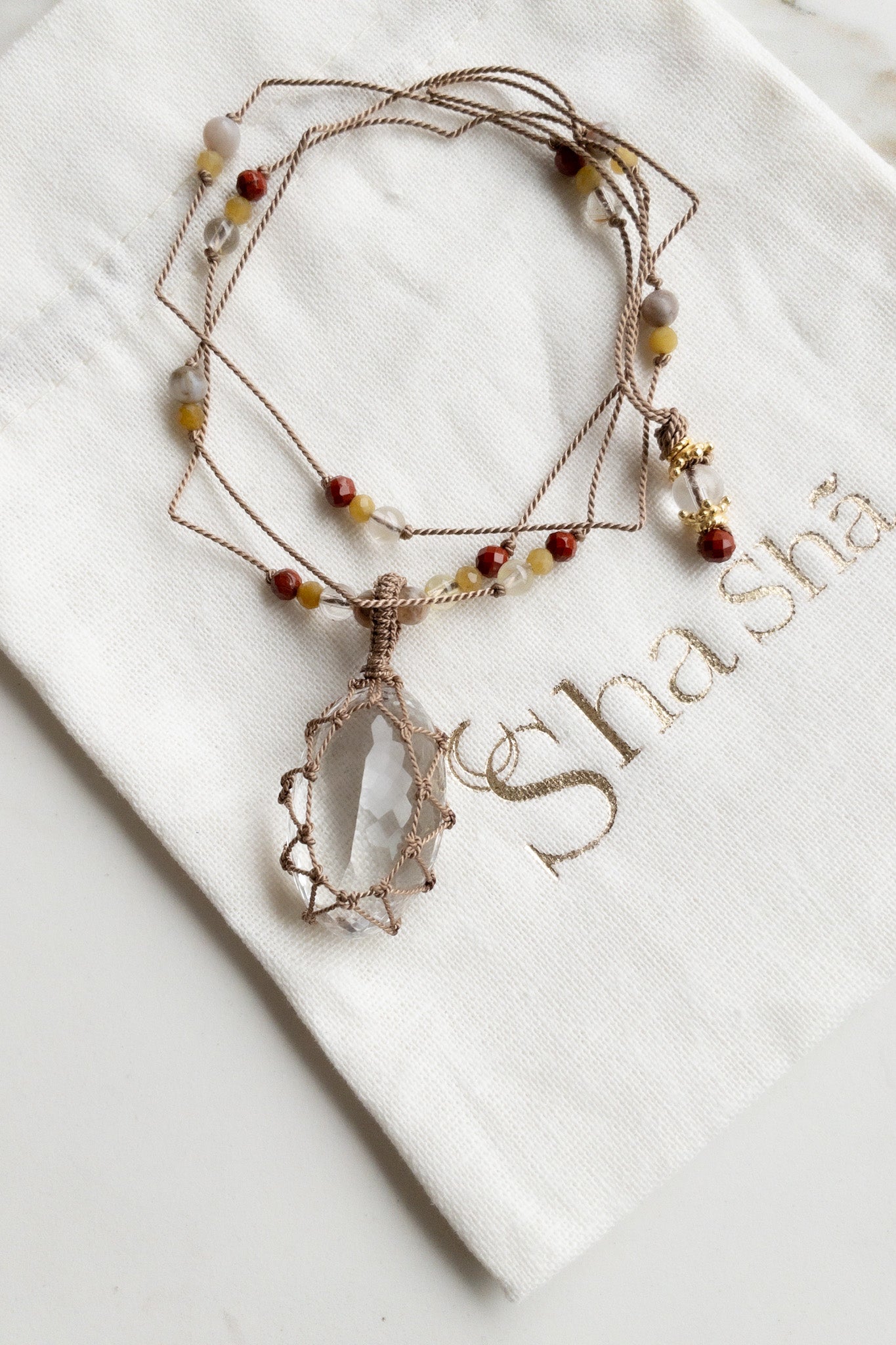 Clear Quartz « AABHA » Talisman - shashā gemstone jewellery