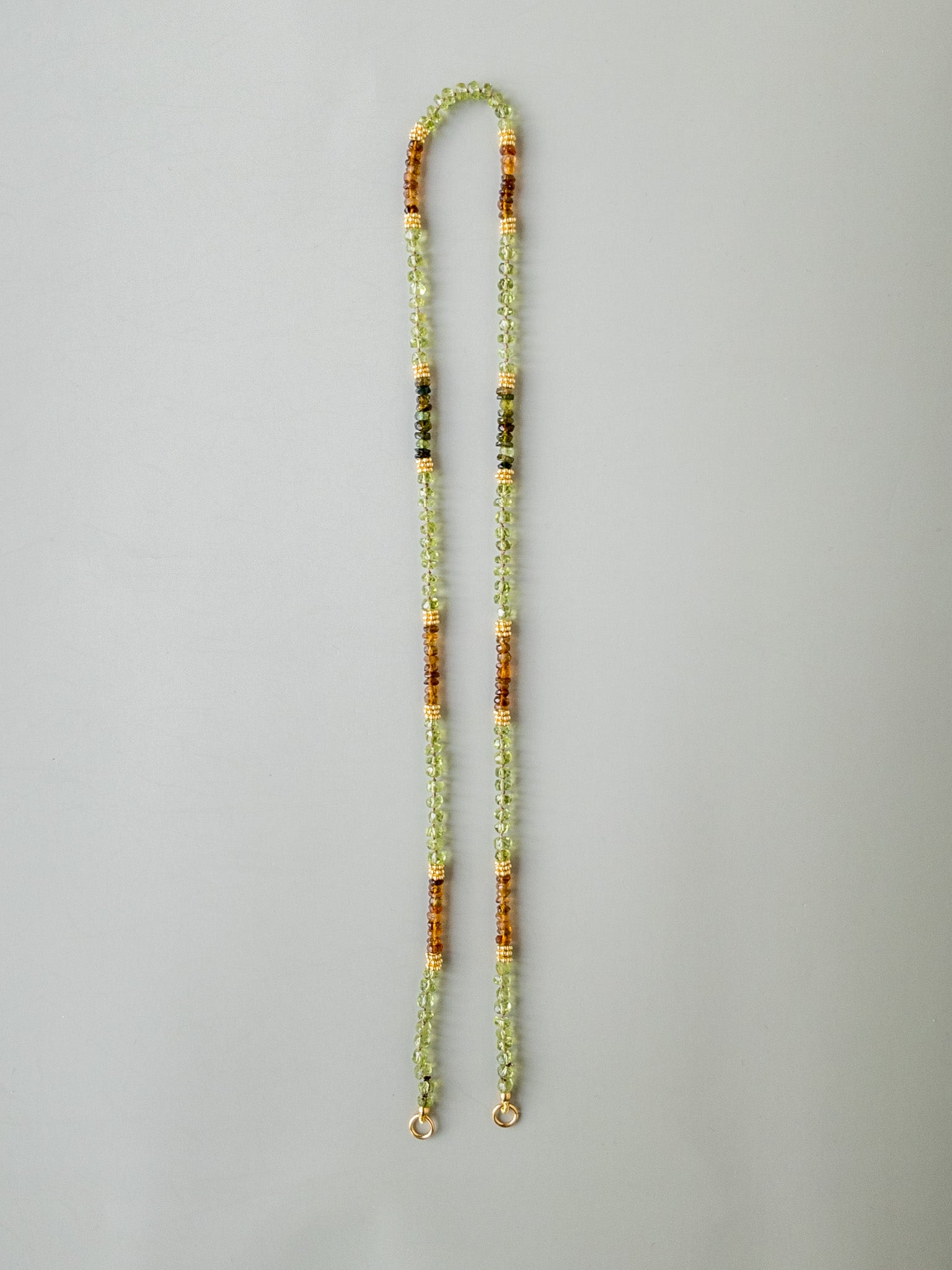 Peridot & Petro tourmaline Sana Necklace - DIVYA Sacred Symbols - ShaSha hand crafted gemstone jewelry