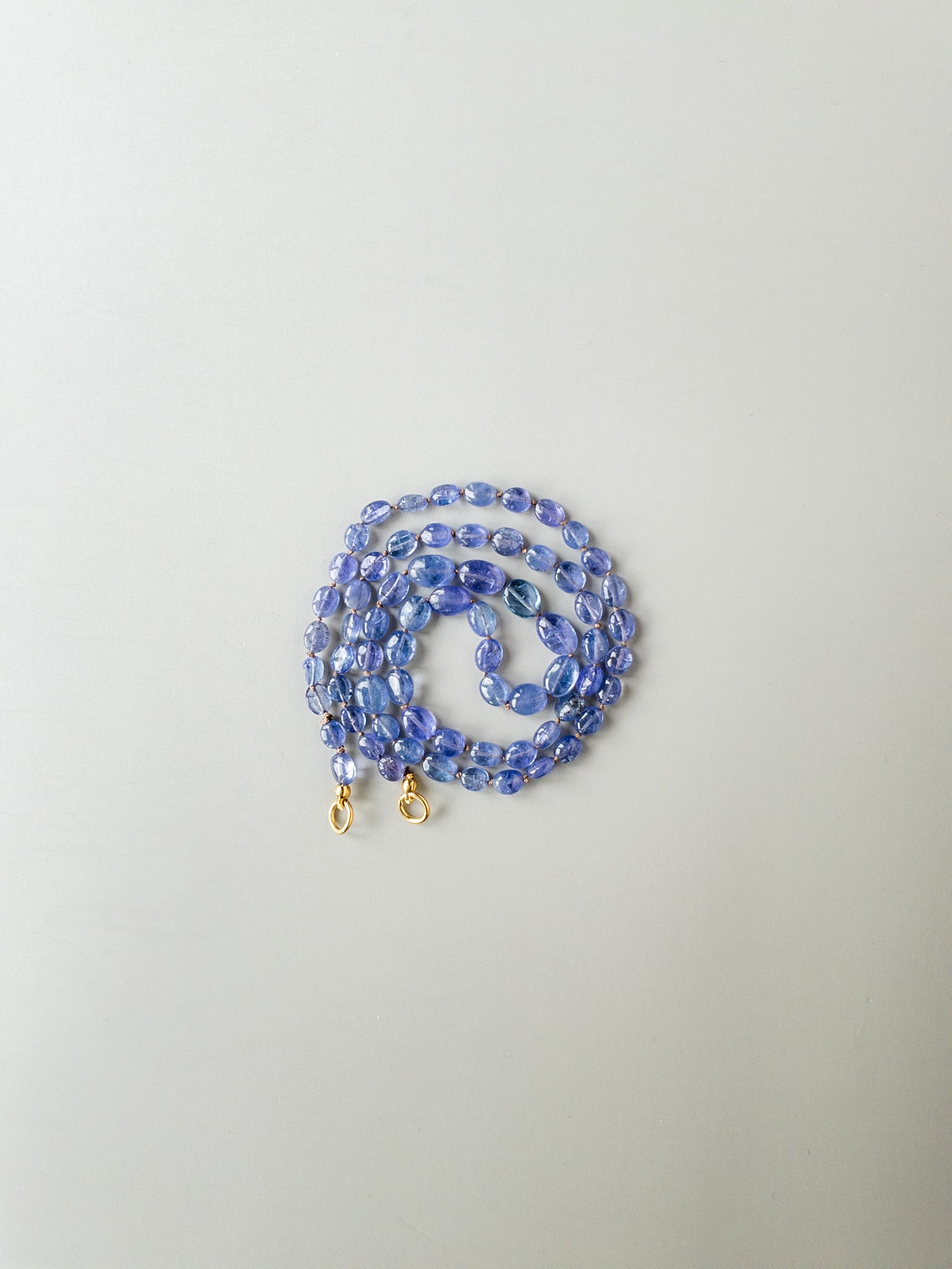 Tanzanite Sana Necklace - DIVYA Sacred Symbols - beaded necklace - ShaSha fine beaded jewelry