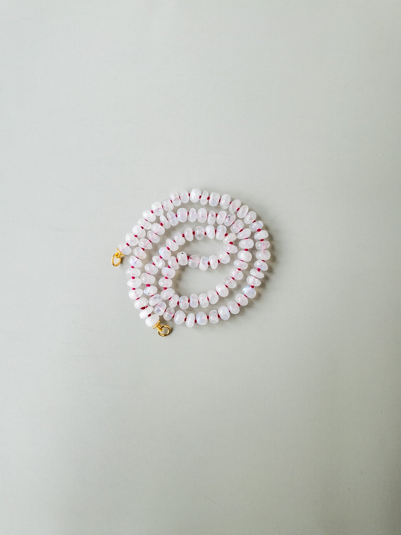 Rainbow Moonstone Sana Necklace - DIVYA Sacred Symbols - ShaSha handcrafted jewelry