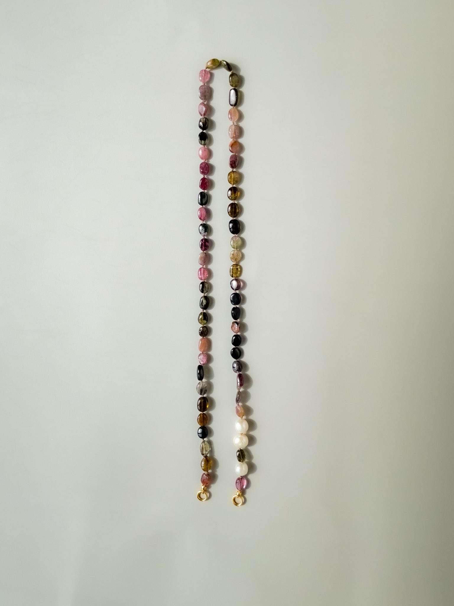 Tourmaline Oval Beads Sana Necklace - DIVYA Sacred Symbols - One of a kind jewelry - ShaSha