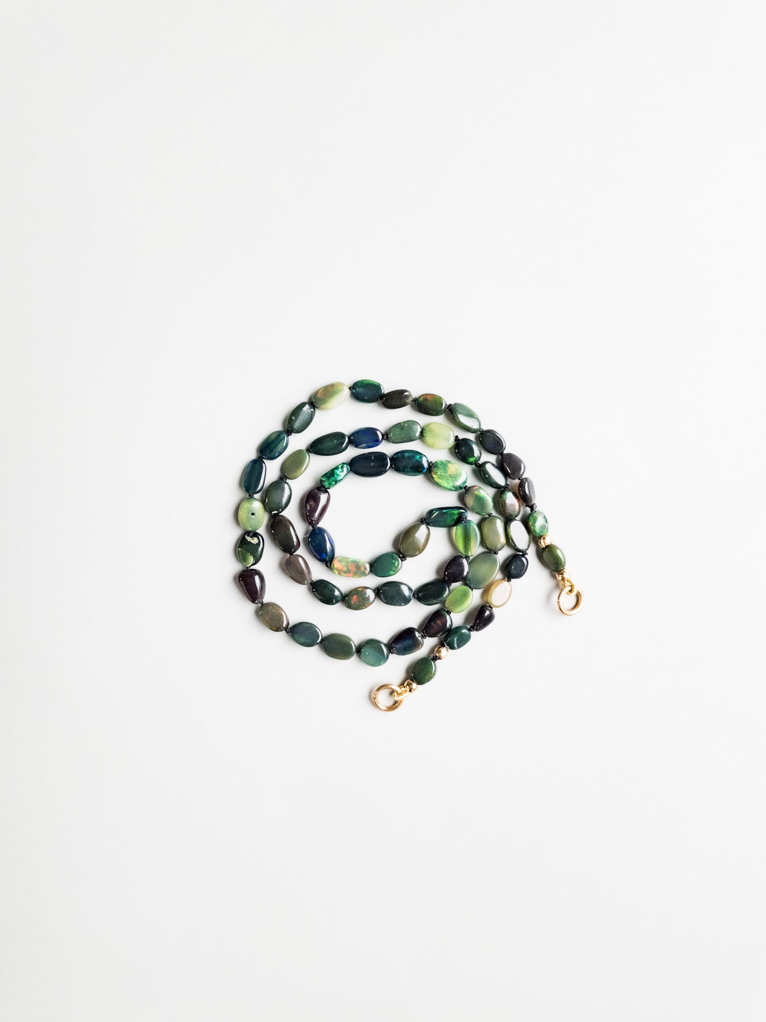 Sana Necklace - Ethiopian Black Opal - DIVYA - ShaSha Jewelry Handcrafted in Switzerland