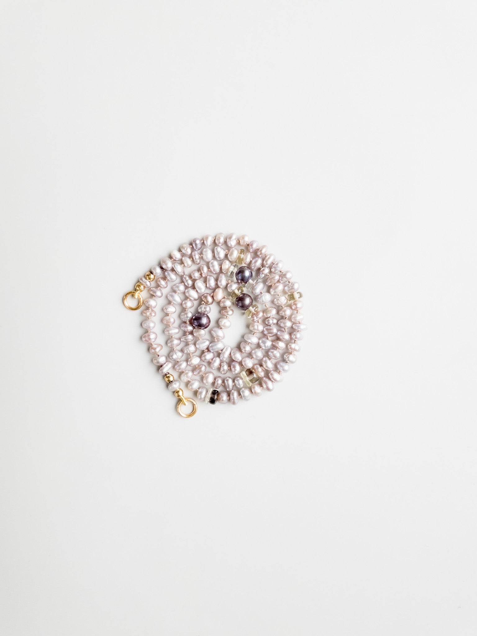 Sana Necklace - Freshwater Pearls & Quartz - DIVYA - ShaSha Gemstone Jewelry Switzerland