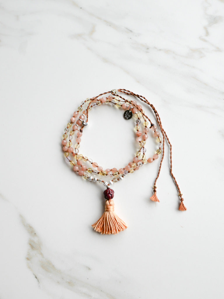 « Roots » Mini Japamala - Ametrine, Citrine, Sunstone / ShaSha Jewelry