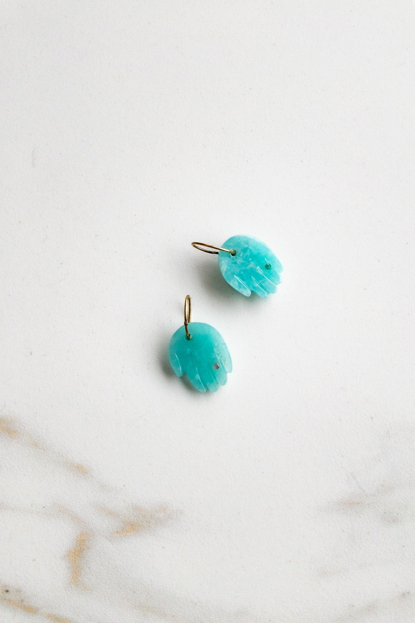 Amazonite Hamsa charm - DIVYA Sacred Symbols - ShaSha India Inspired Jewelry - Switzerland