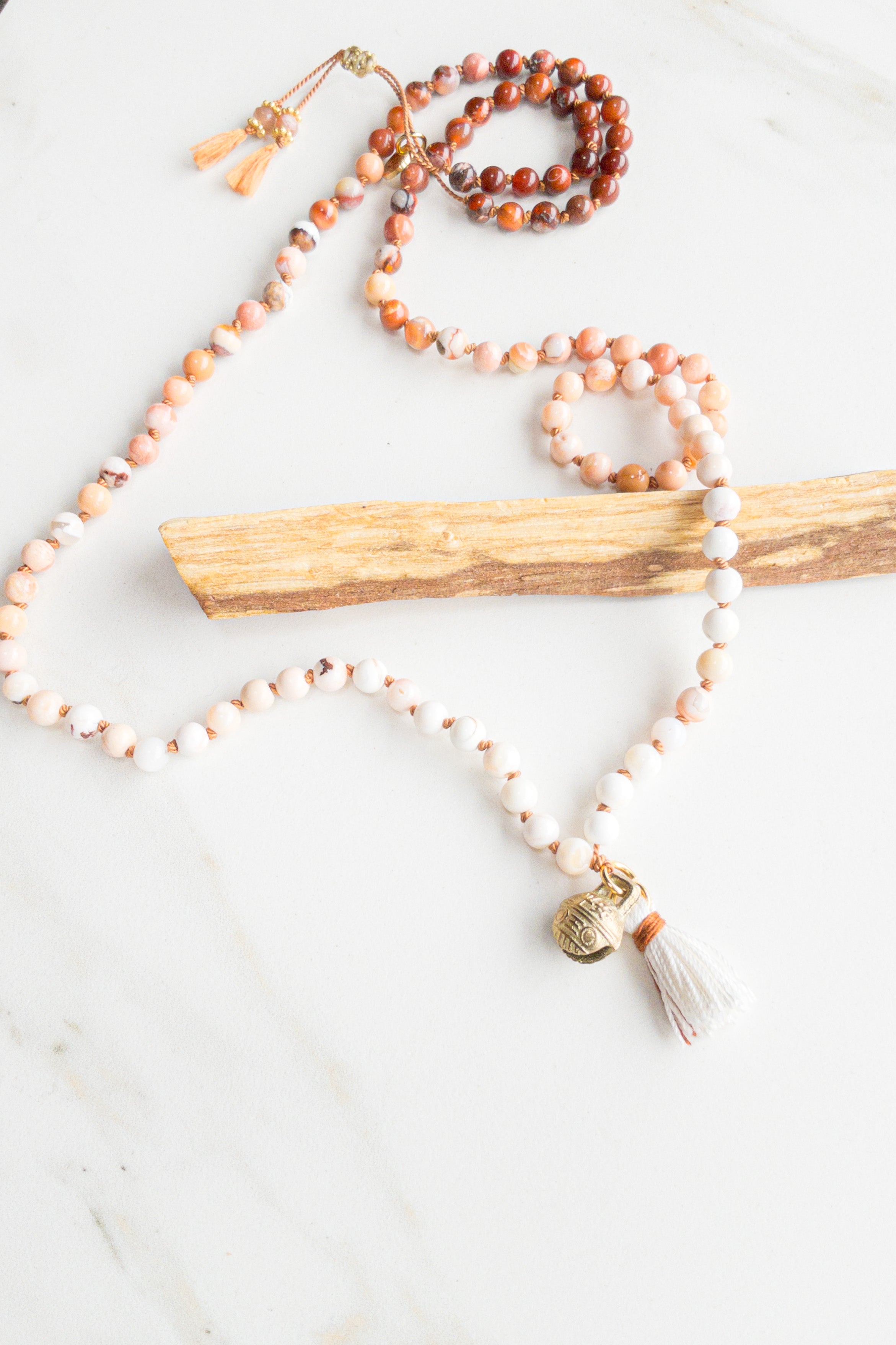 ShaSha « Roots » mini mala 108 - Fire Opal - shashā jewelry Switzerland