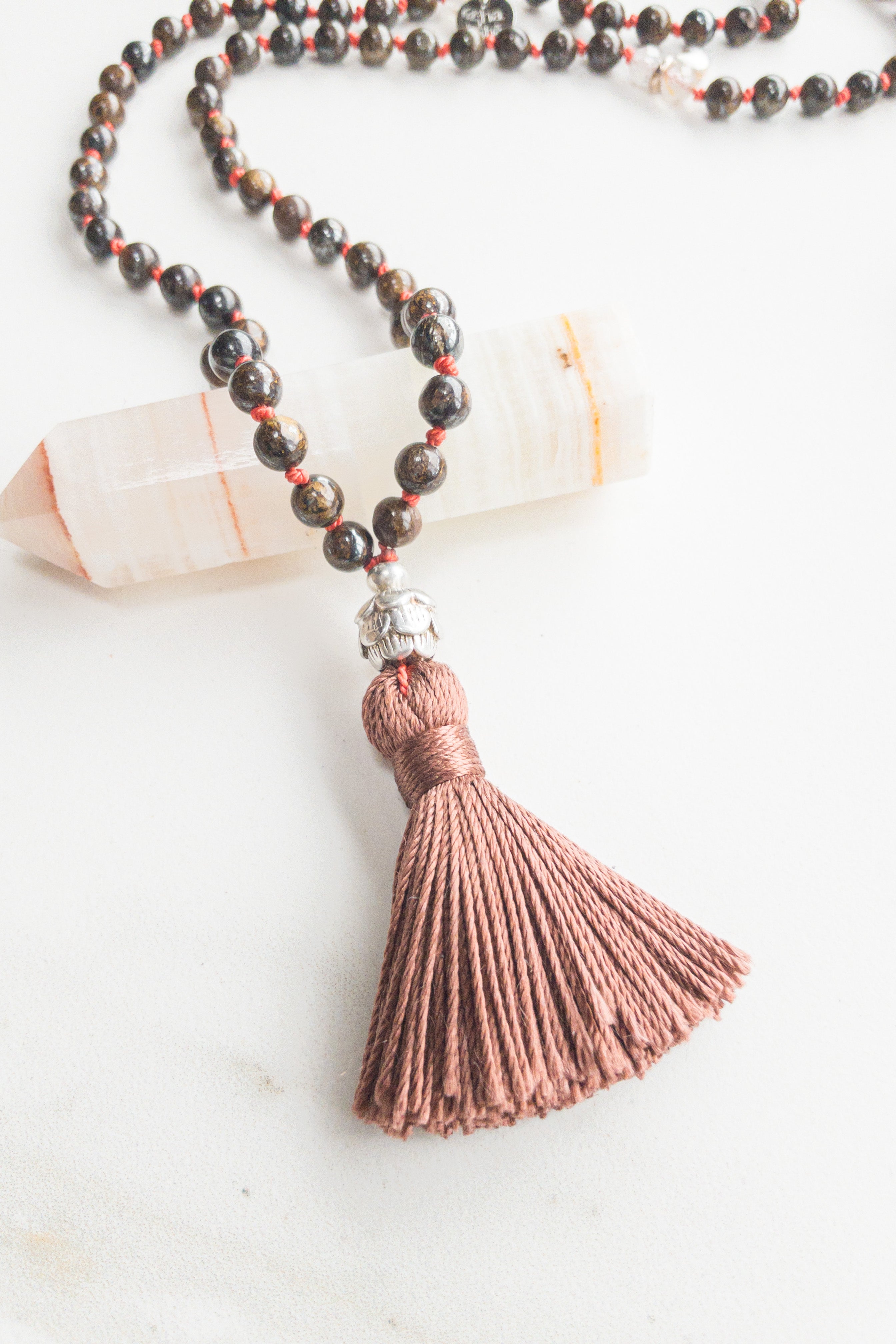 Sha-Sha "Roots" mini Mala - Bronzite - shashā Jewelry Switzerland