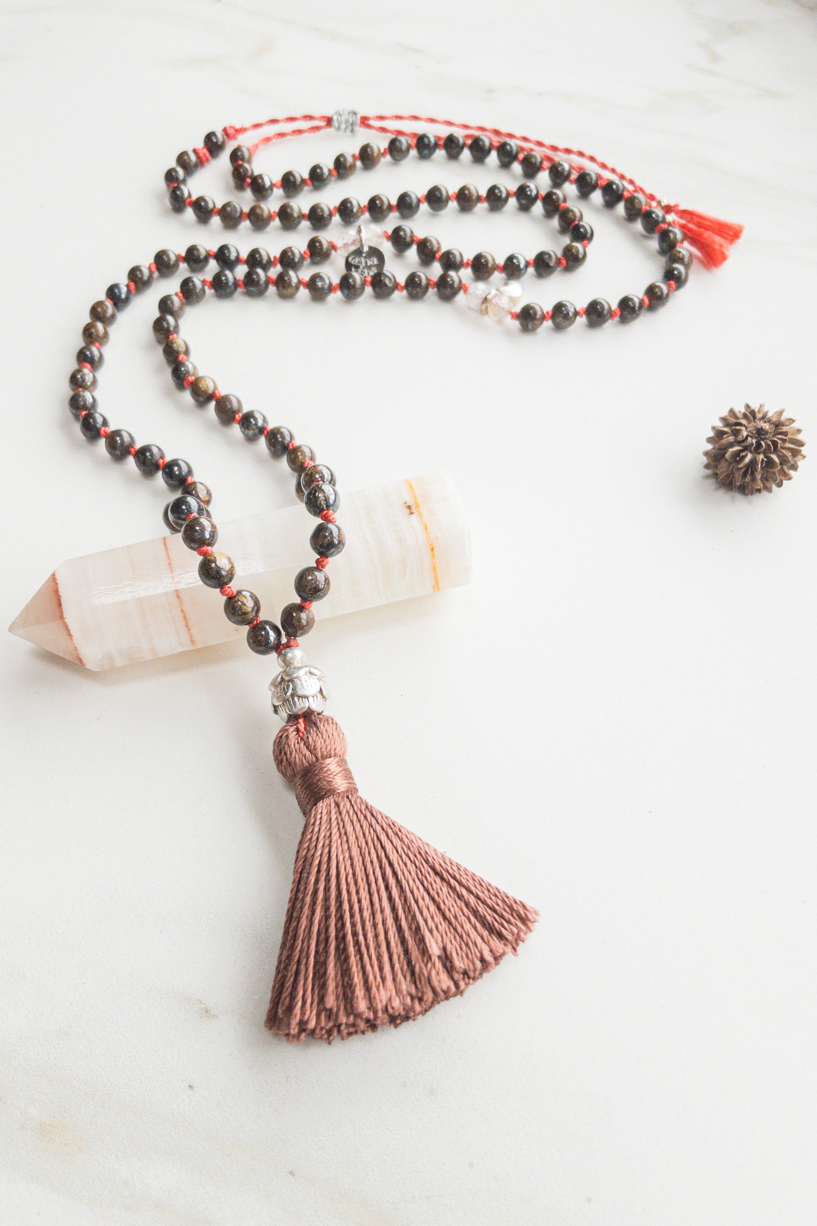 Sha-Sha "Roots" mini Mala - Bronzite - shashā jewellery Switzerland