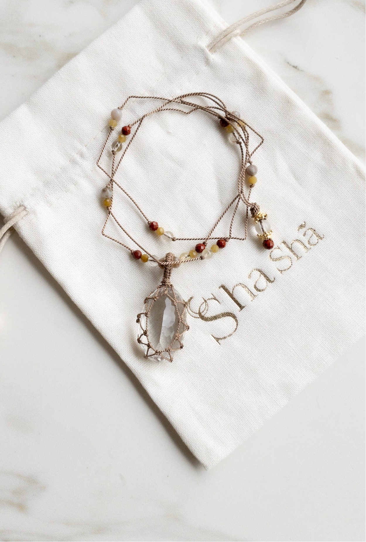 Clear Quartz « AABHA » Talisman - shashā gemstone jewellery 