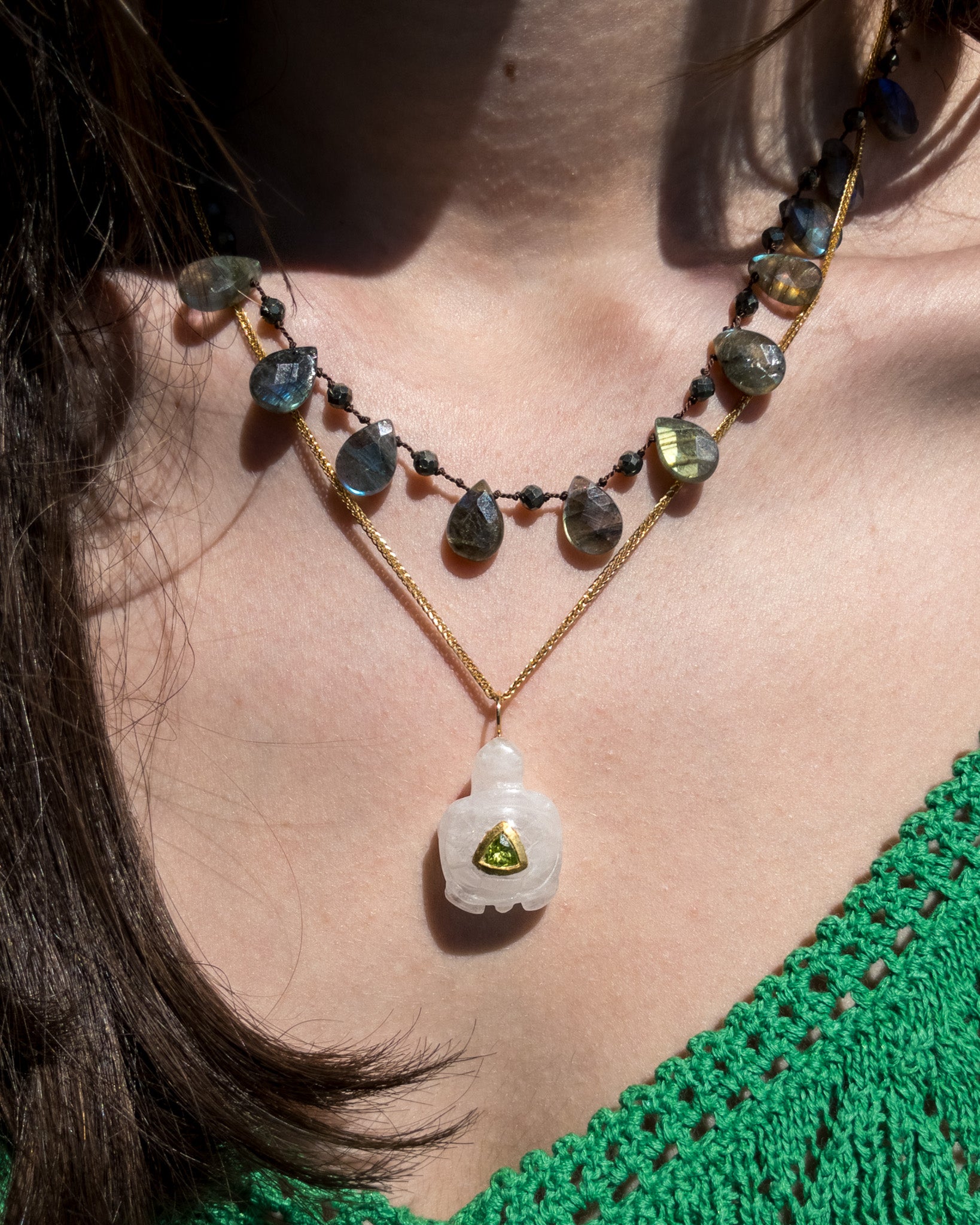 Lila Apatite Necklace (more stones) DIVYA Signature