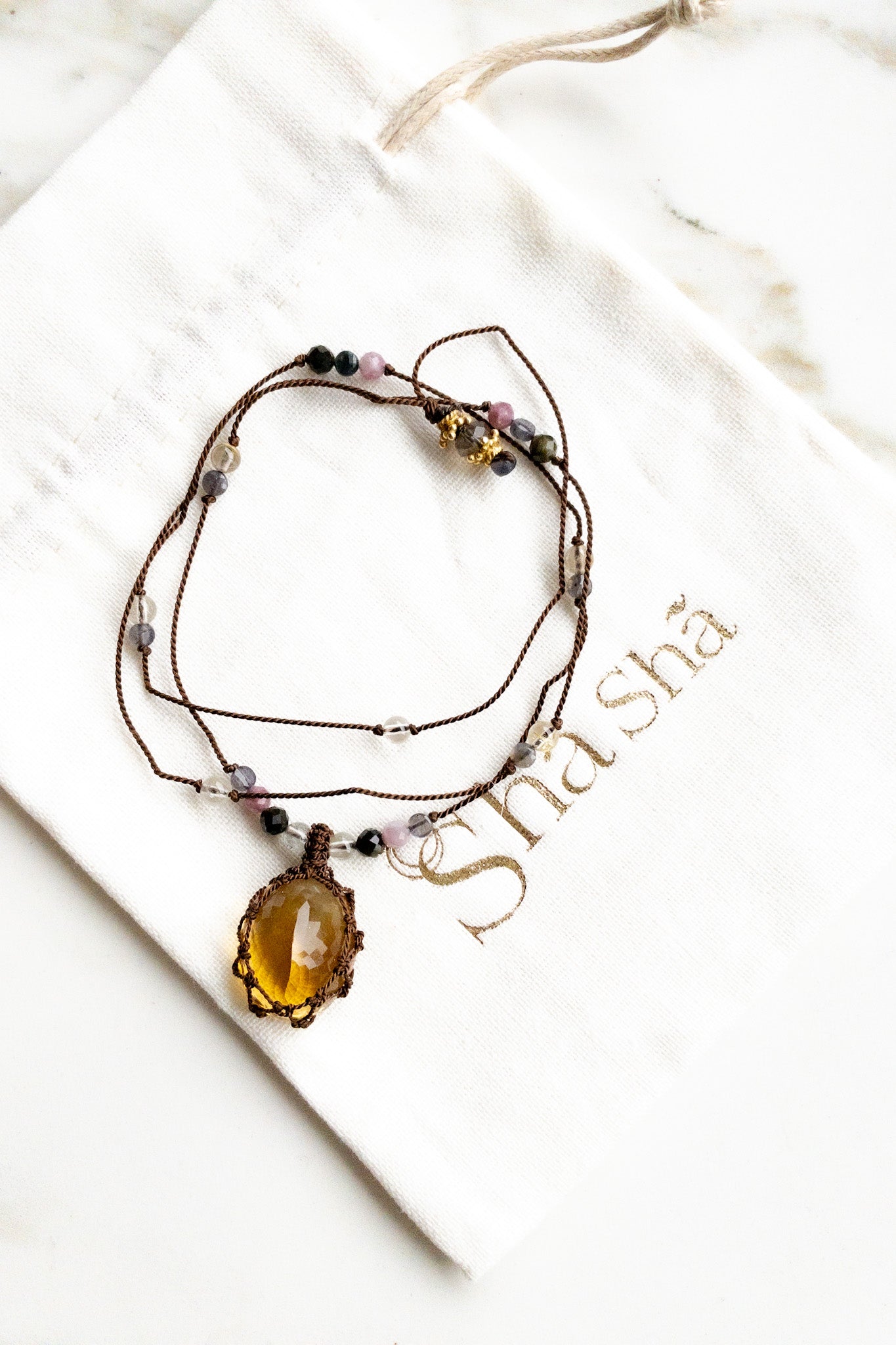 Honey Quartz “Aabha” Talisman - shashā gemstone jewellery 
