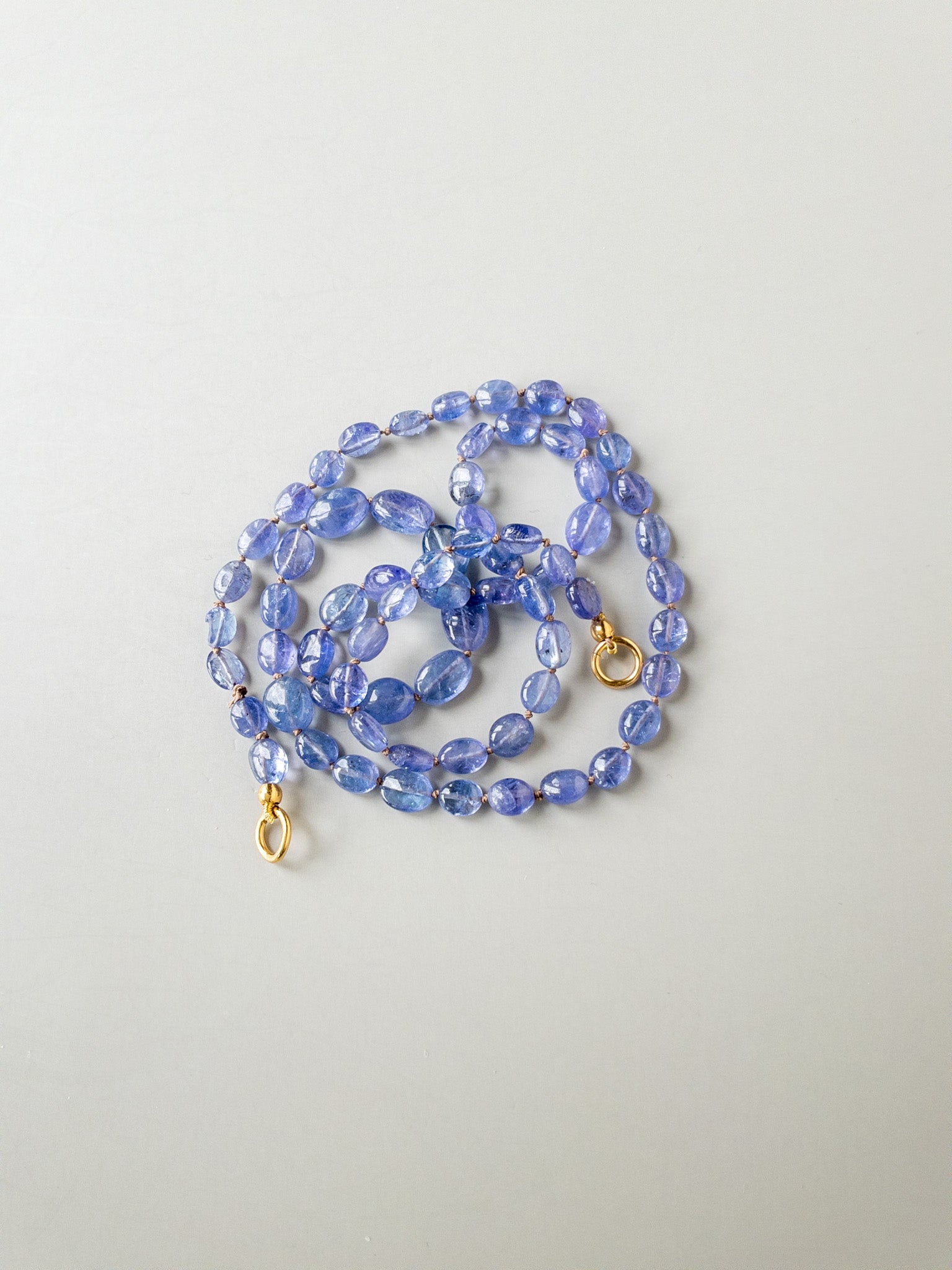 Tanzanite Sana Necklace - DIVYA Sacred Symbols - beaded necklace - ShaSha fine beaded jewelry