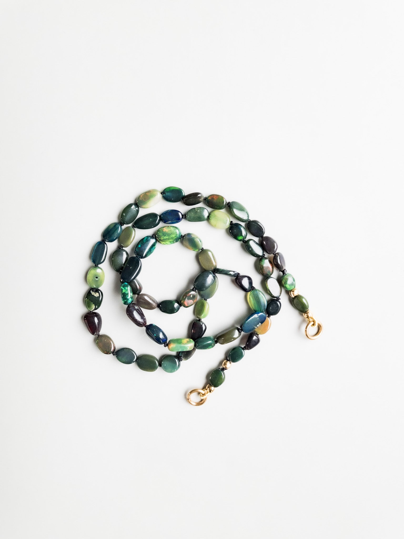 Sana Necklace - Ethiopian Black Opal - DIVYA - ShaSha Jewelry Handcrafted in Switzerland