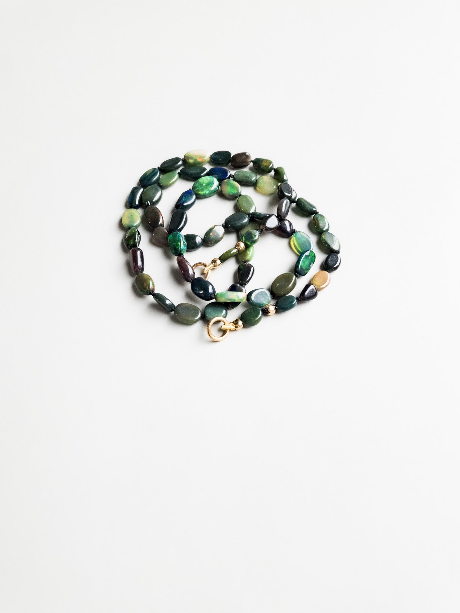 Sana Necklace - Ethiopian Black Opal - DIVYA - ShaSha Jewelry Handcrafted in Switzerland