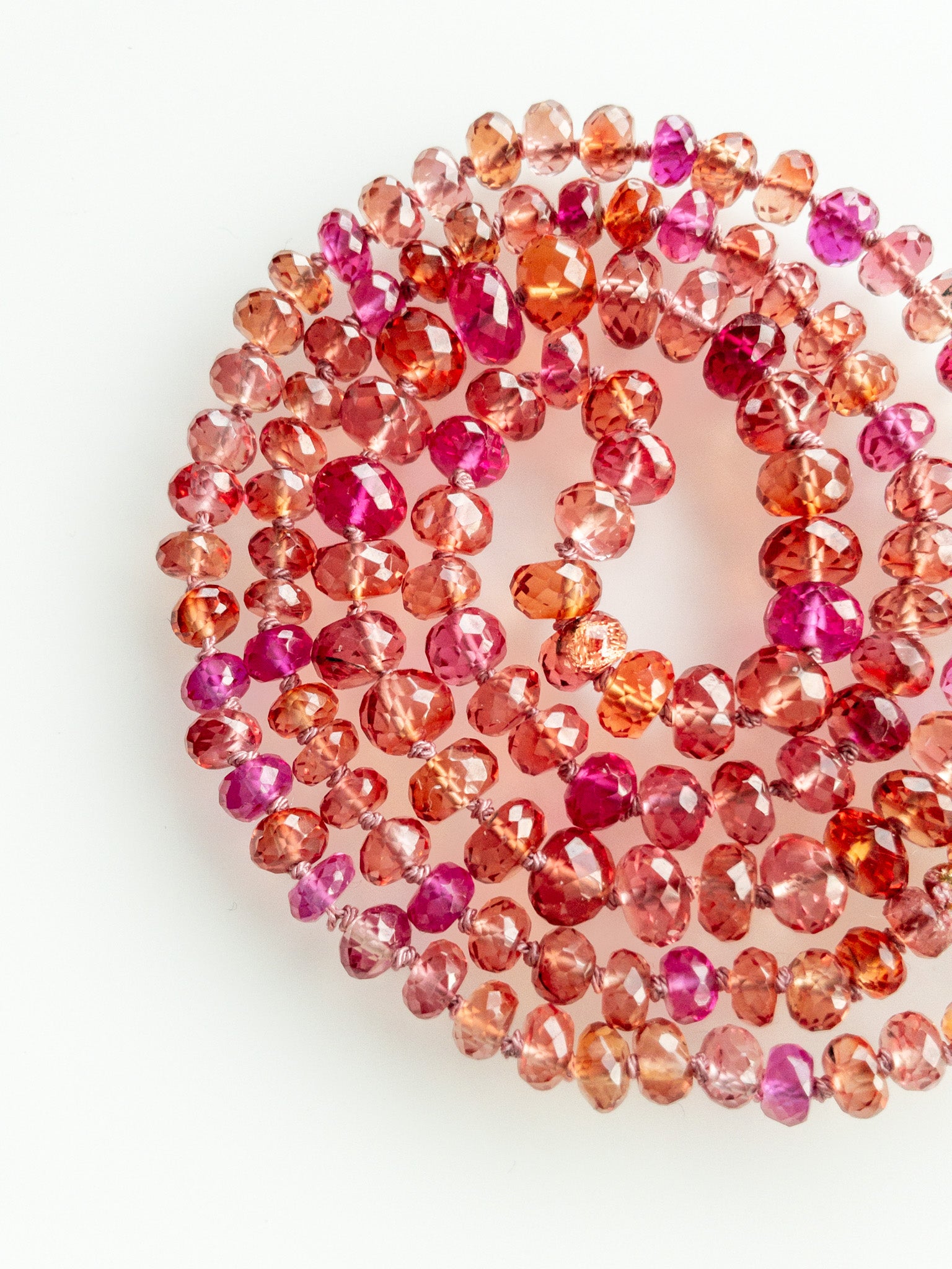 Collier Saphirs roses naturels AAAA+ Sana - DIVYA