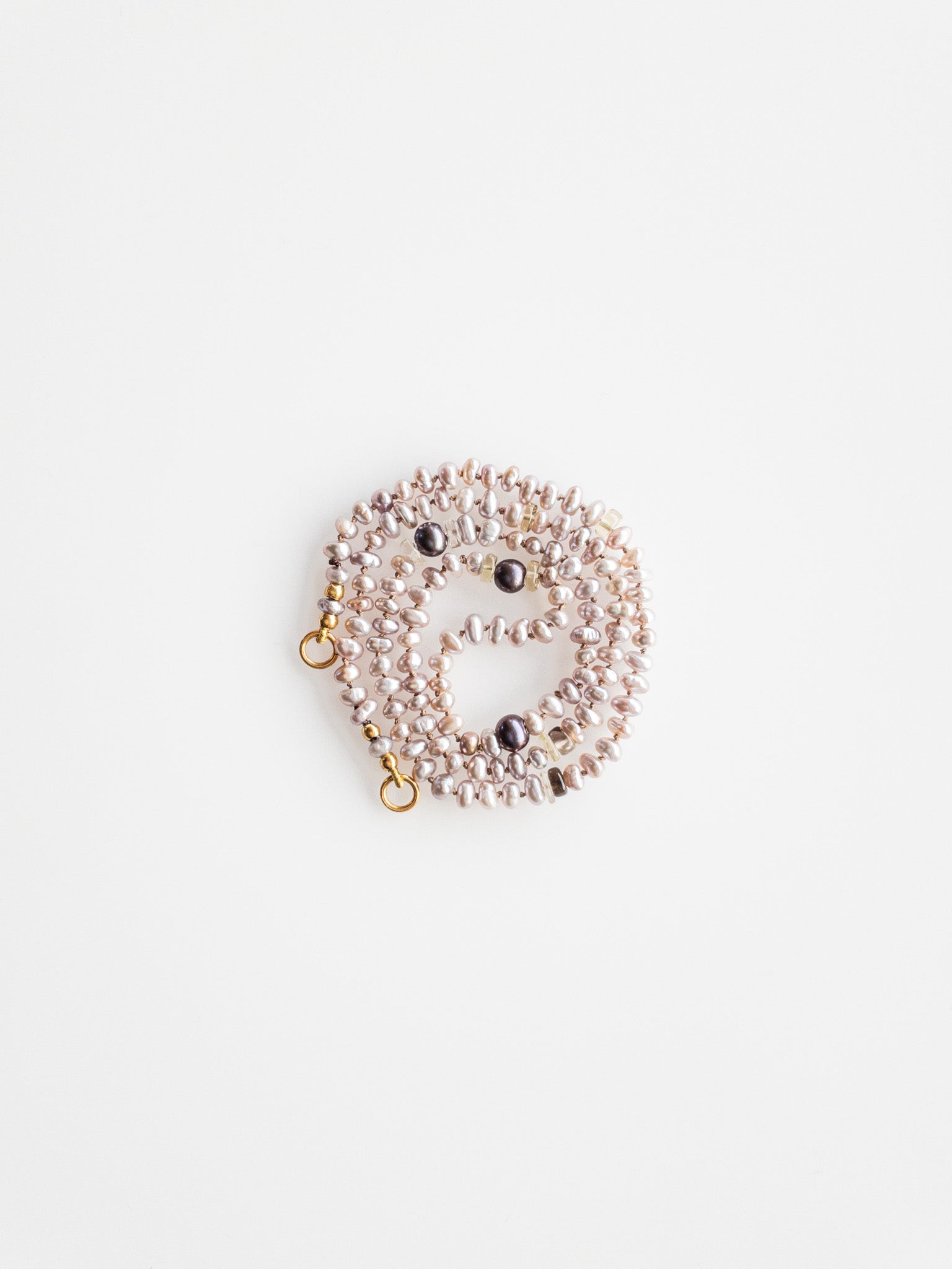 Collier Sana en perles d'eau douce et quartz - DIVYA