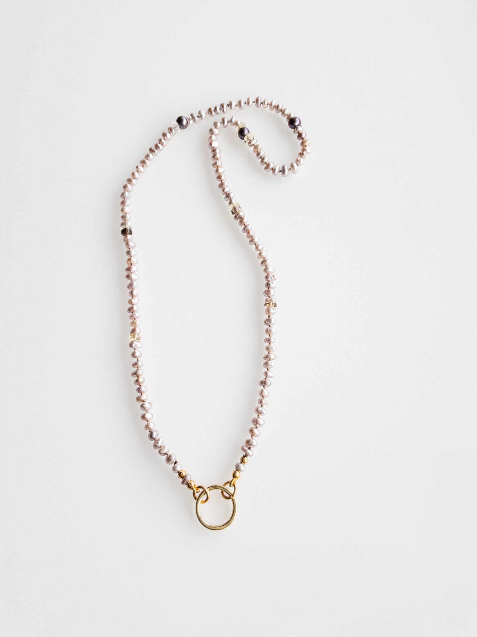Collier Sana en perles d'eau douce et quartz - DIVYA