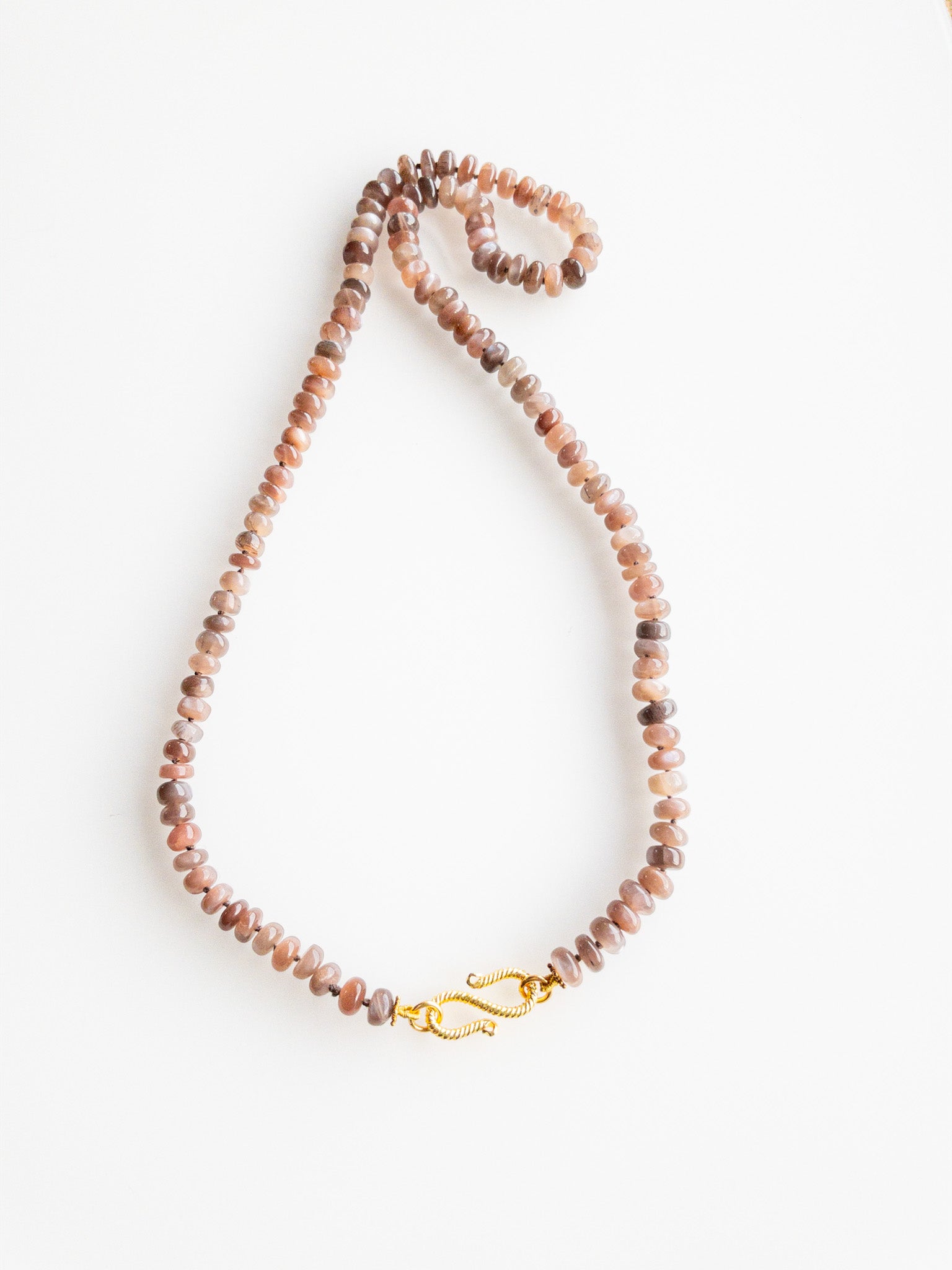 Collier Sana en pierre de lune chocolatée - DIVYA