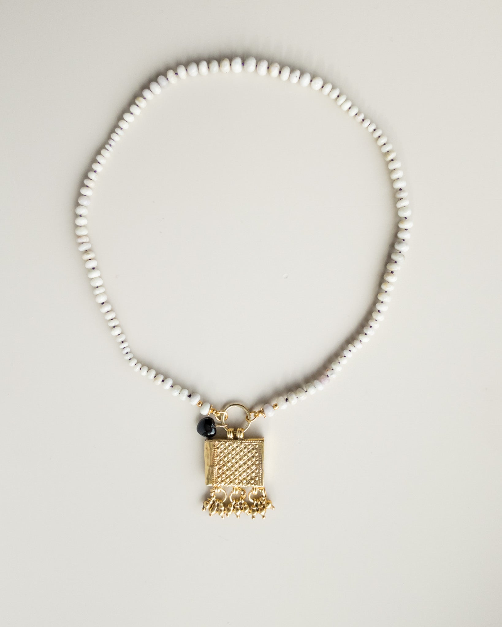 Pendentif vintage indien en argent plaqué or - DIVYA