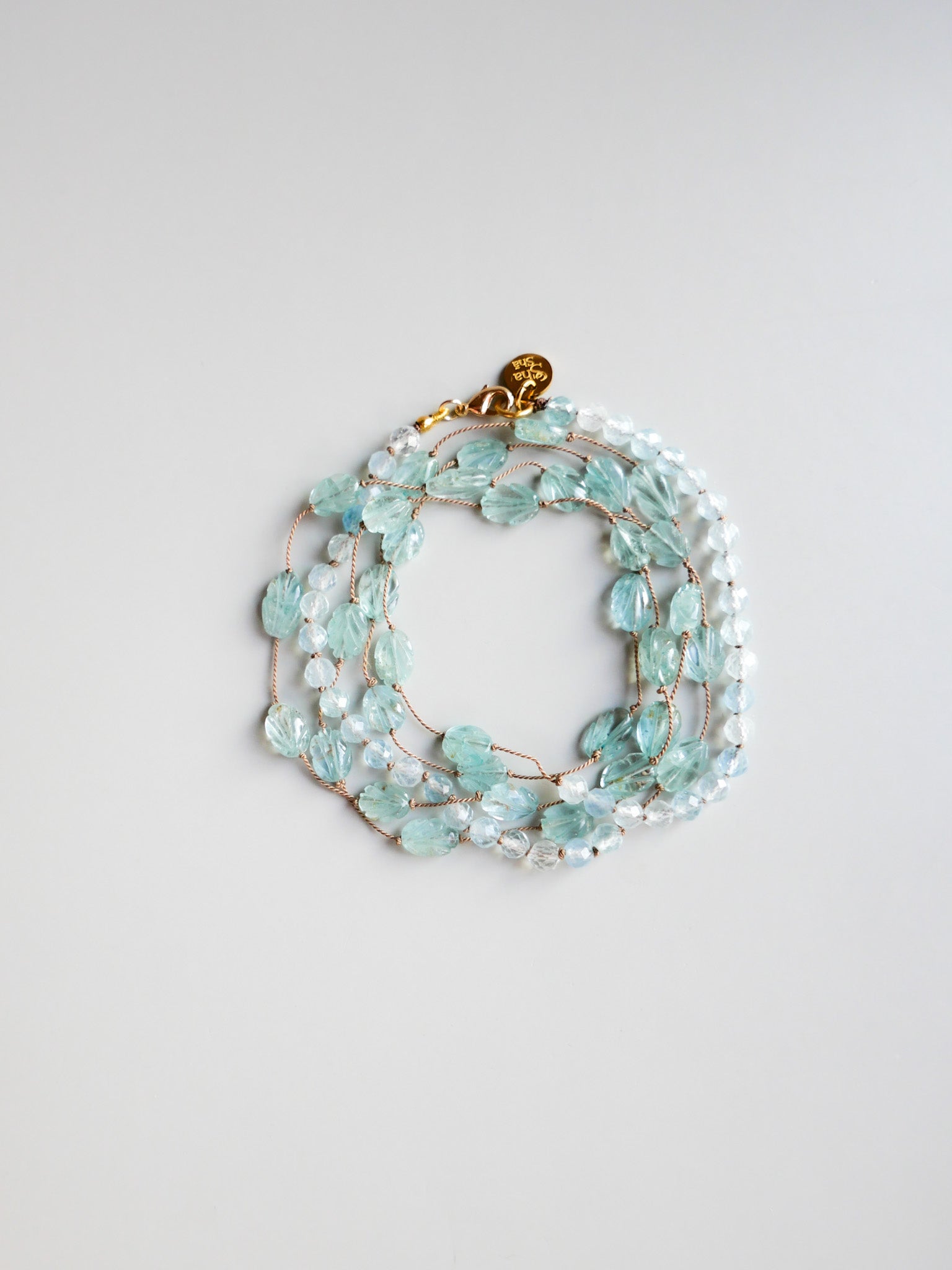 Aquamarine Sautoir - DIVYA - Shasha jewelry 
