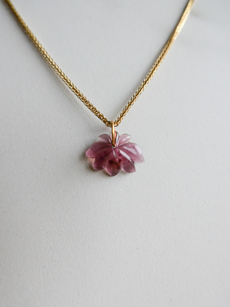 Lotus Pendant vibrant fuchsia - Tourmaline - DIVYA Sacred symbols