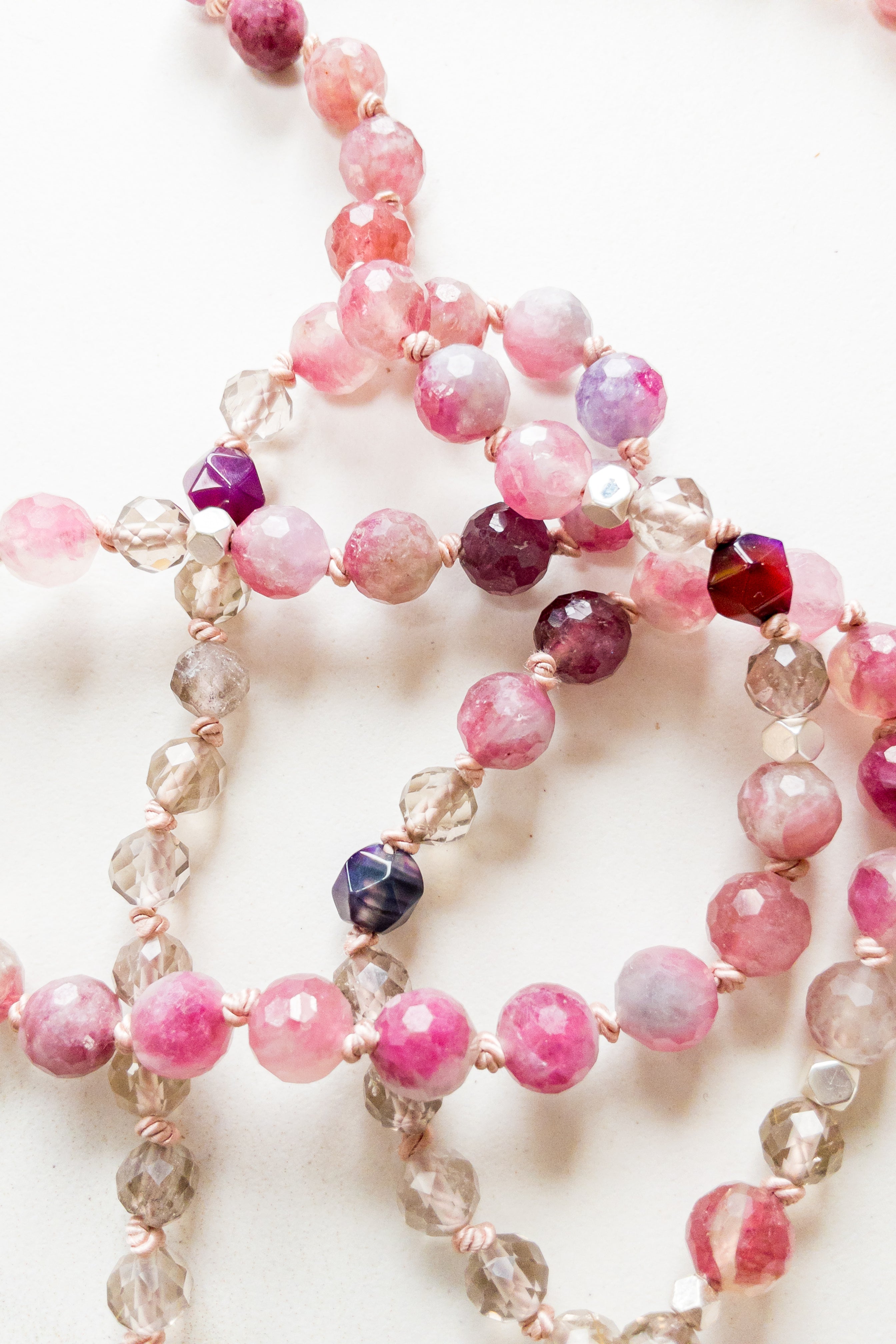 Mala of Love and Balance - OM - Indradhanush - shashā healing jewellery 