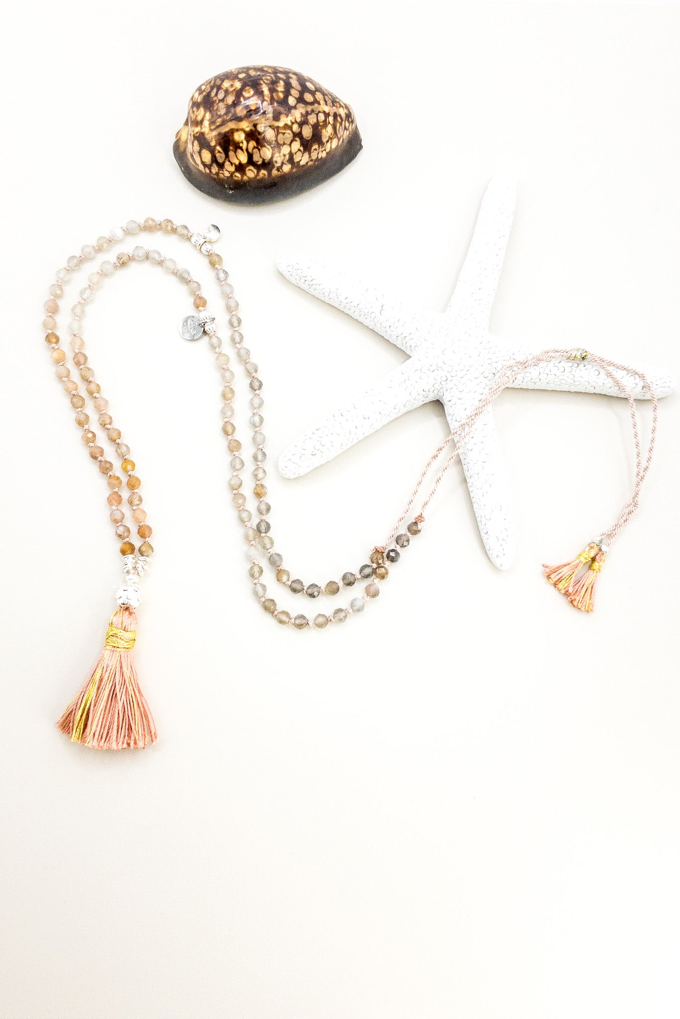 ShaSha « Roots » mini Mala 108 beads - Sunstone - ShaSha Jewellery switzerland